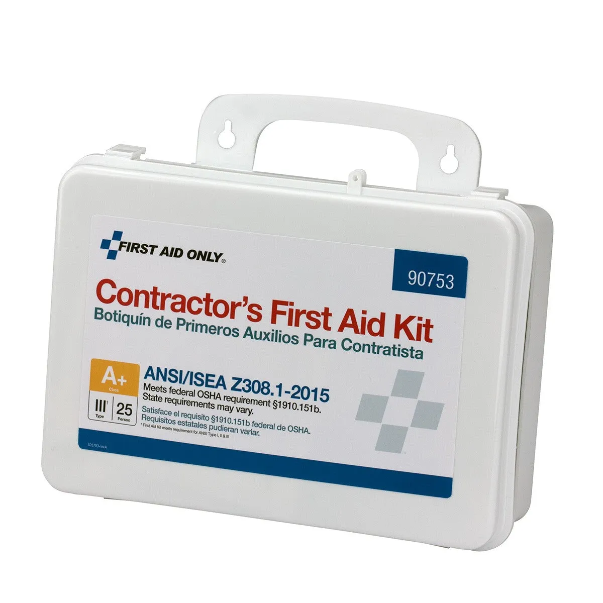 25 Person Contractor First Aid Kit, ANSI Compliant - W-90753