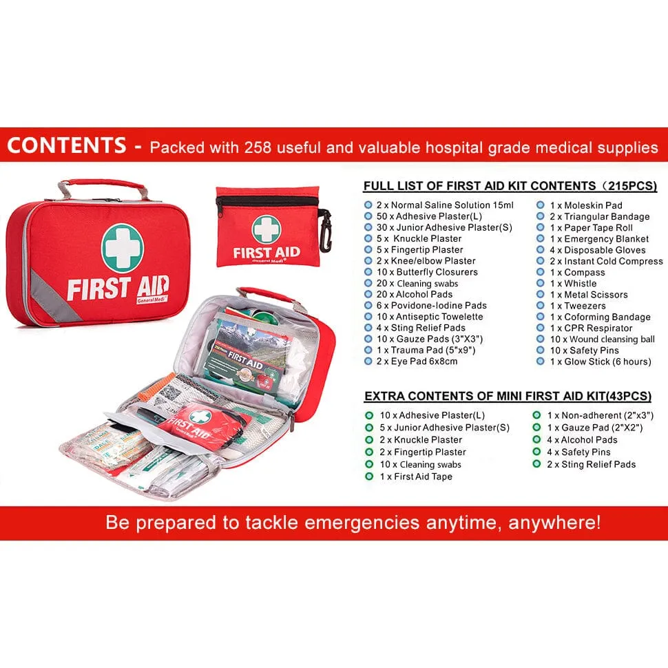 258-Pieces: First Aid Kit