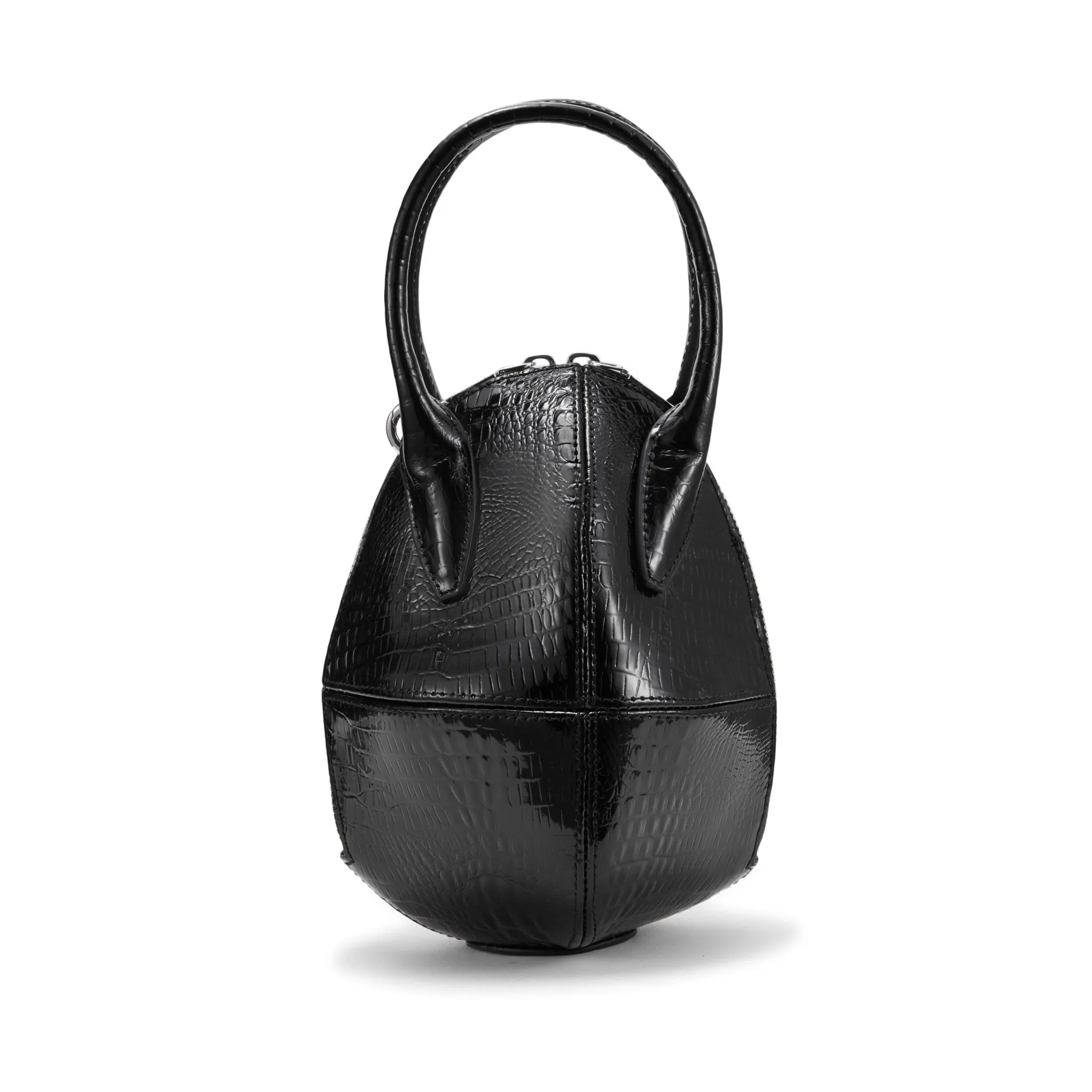 3D Split Chain Egg Bag in Black