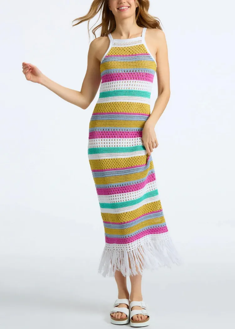 525 America Lucia Stripe Crochet Dress ***FINAL SALE***