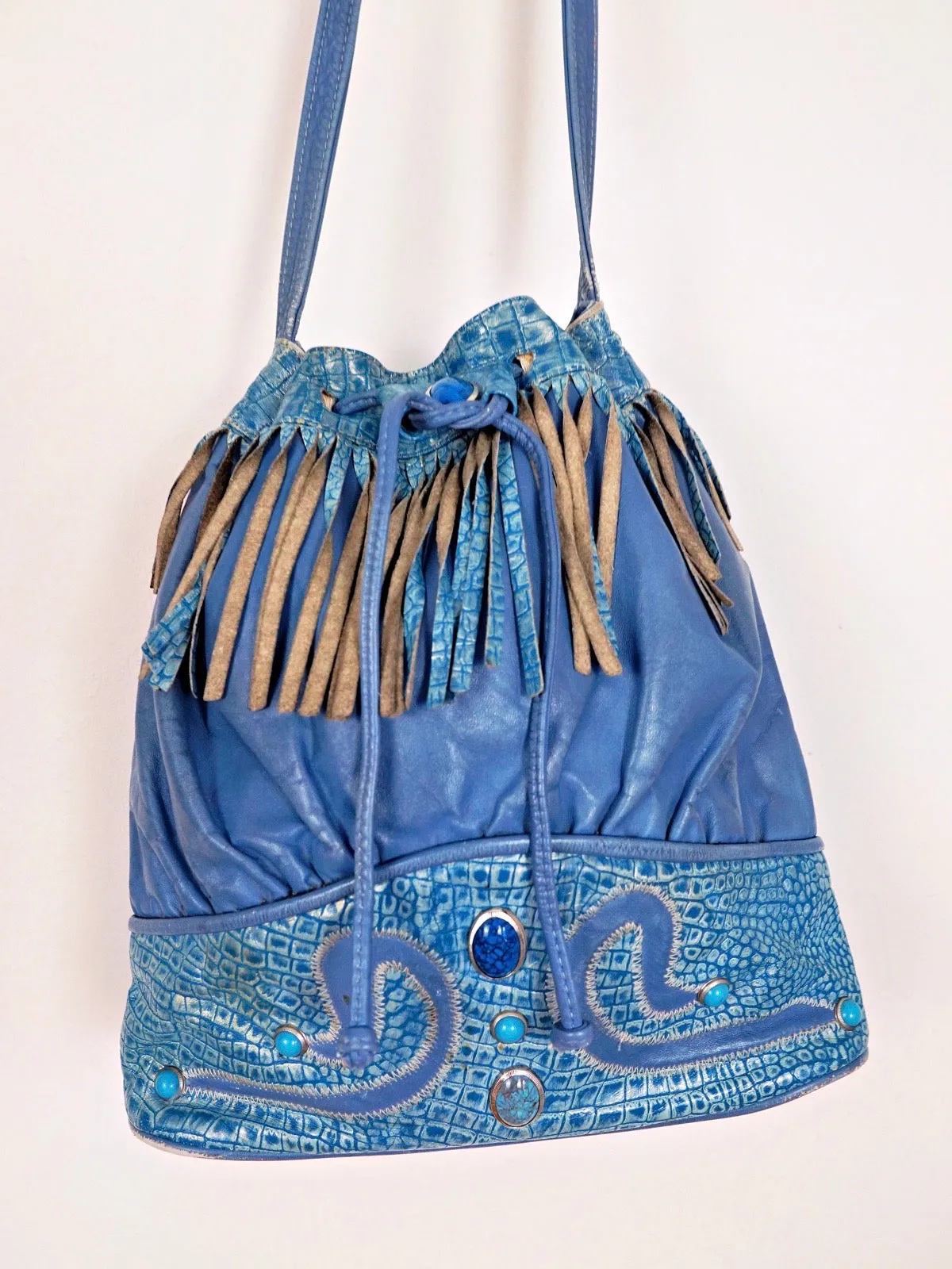 80's Fringe Bucket Bag