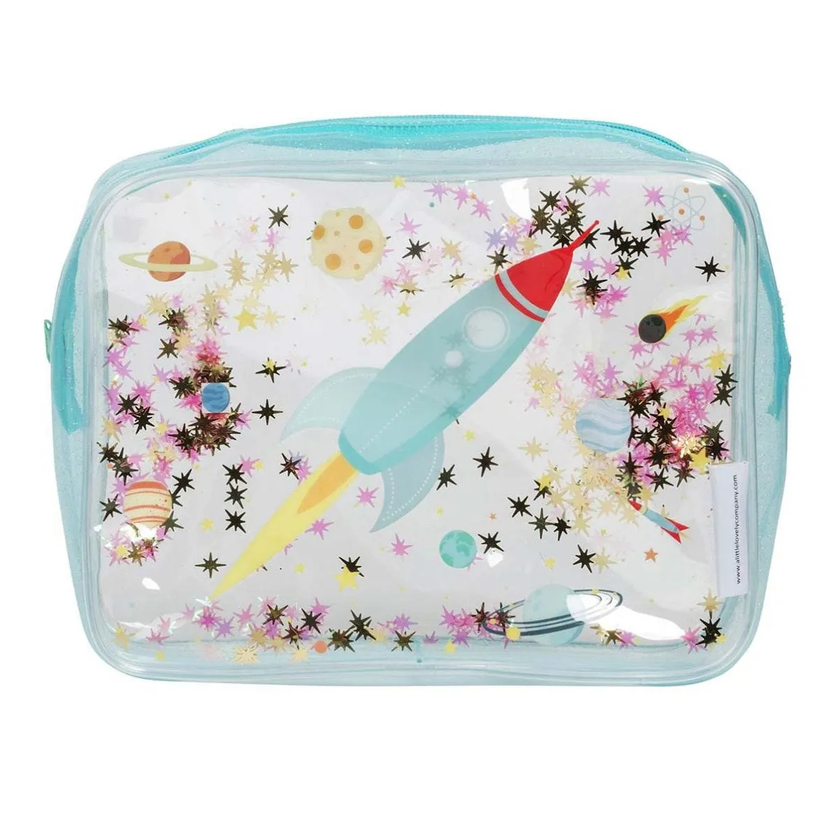 A Little Lovely Company Toiletry Bag Glitter - Space