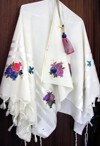 A Unique Talitisha Pomegranate Designer Tallit Set