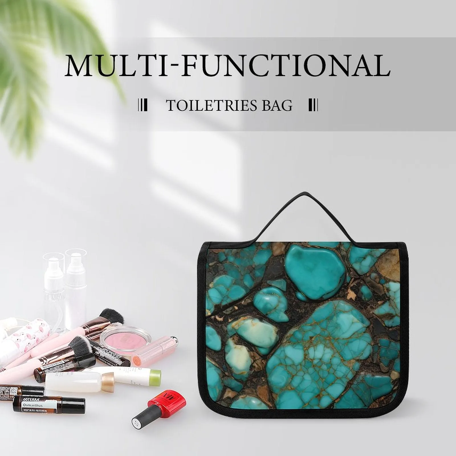 All Turquoise Western Toiletry Travel Bag