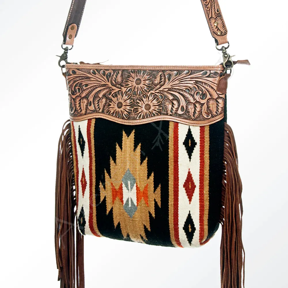 American Darling Black & Gold Aztec Bag