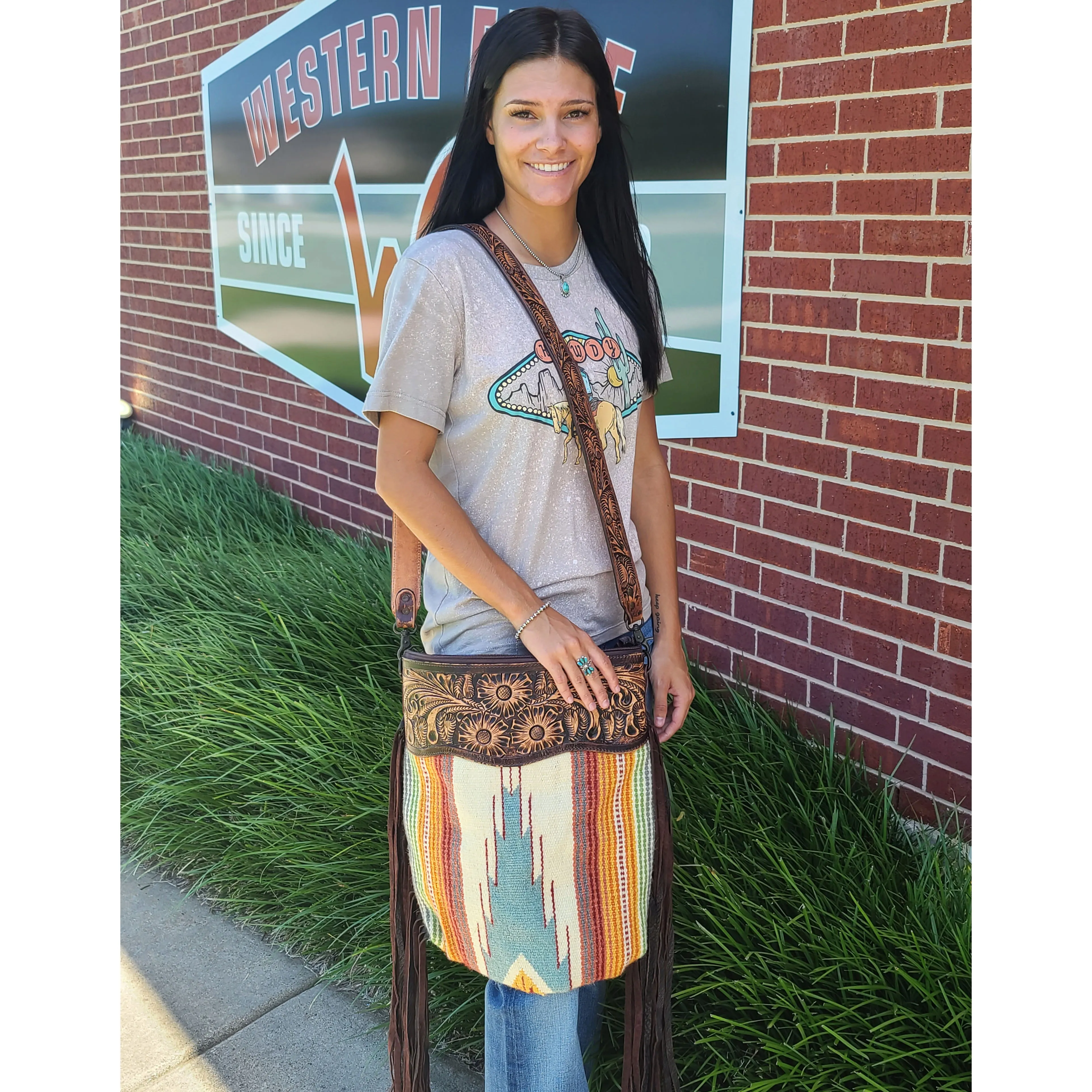 American Darling Large Fire Blanket Fringe Purse