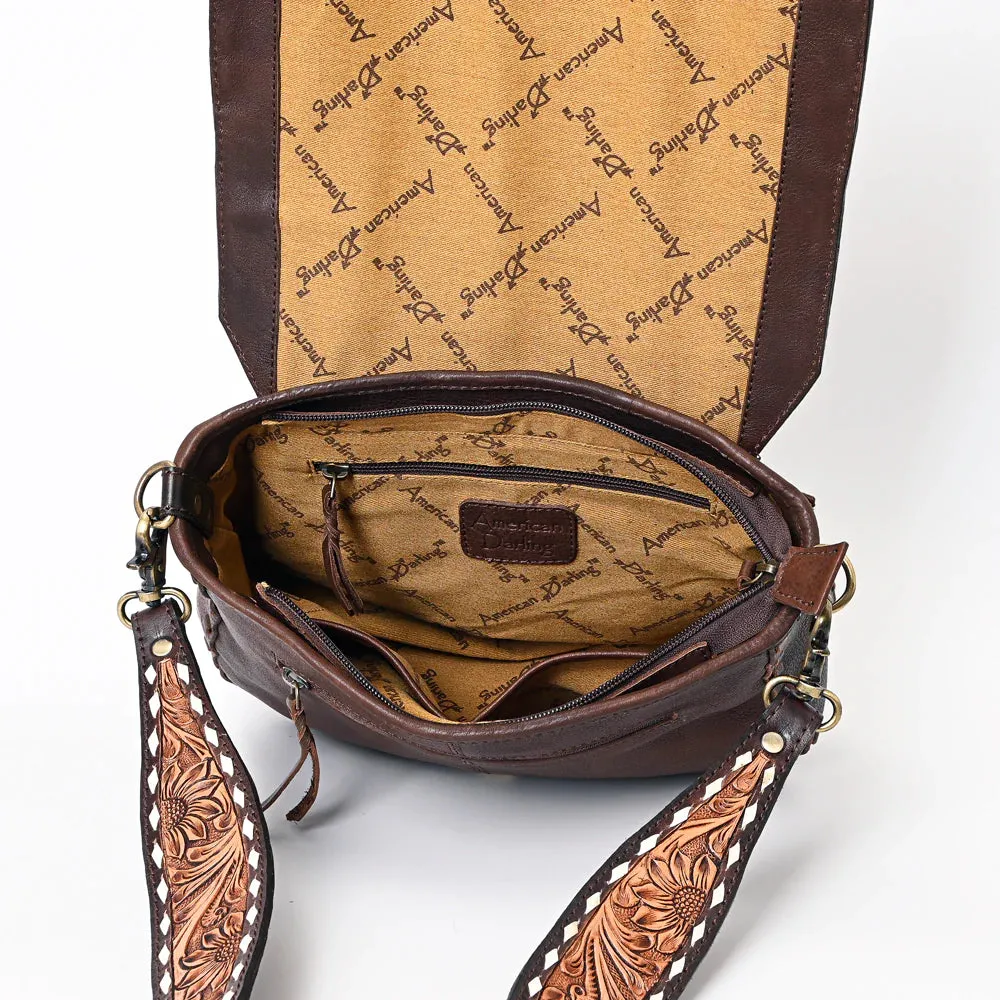 American Darling Tooled and Hide Bag