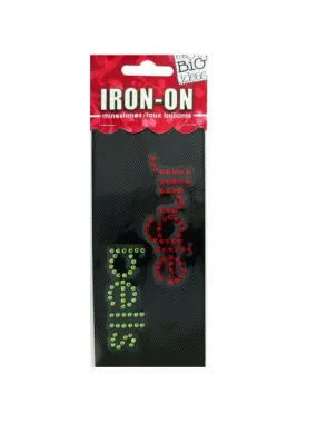 &#039;Jingle Bells&#039; Rhinestone Iron-On Transfer (Available in a pack of 24)