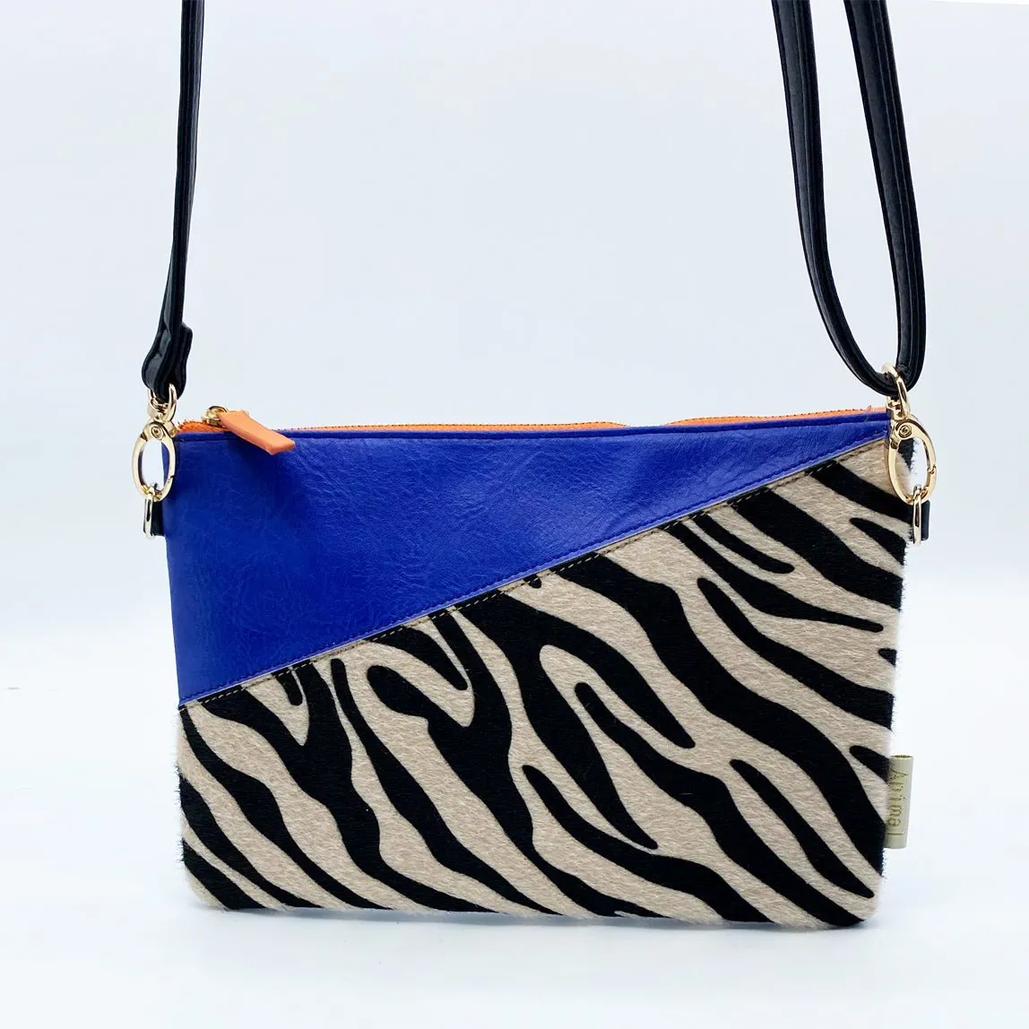 Animal Print Blue Zebra Print Clutch