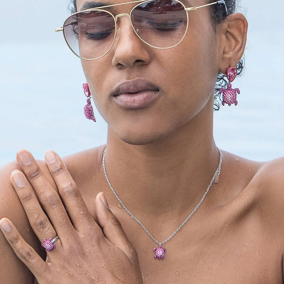 Atelier Swarovski Drop Earrings TURTLE