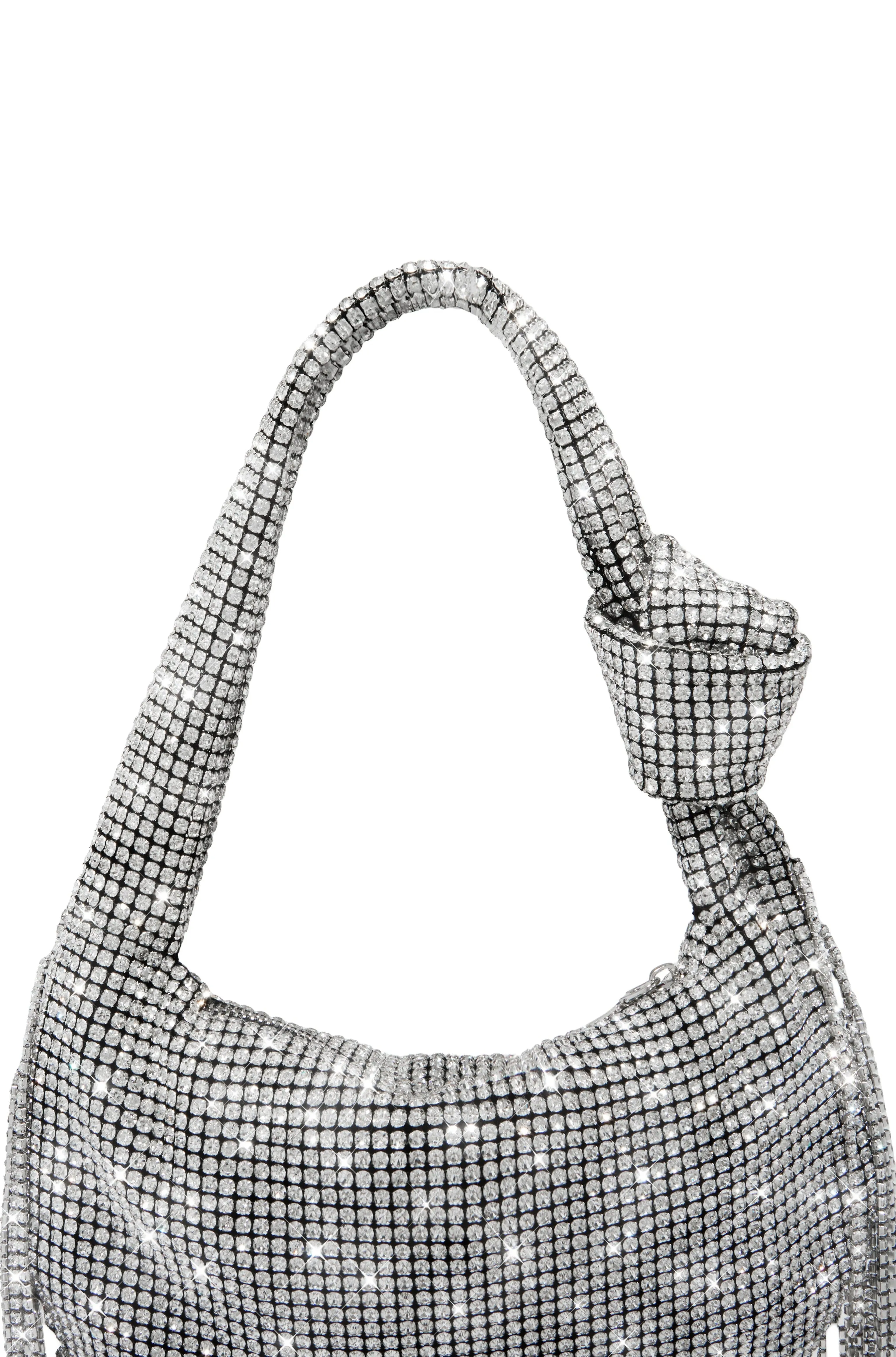 Ayara Embellished Handbag - Silver