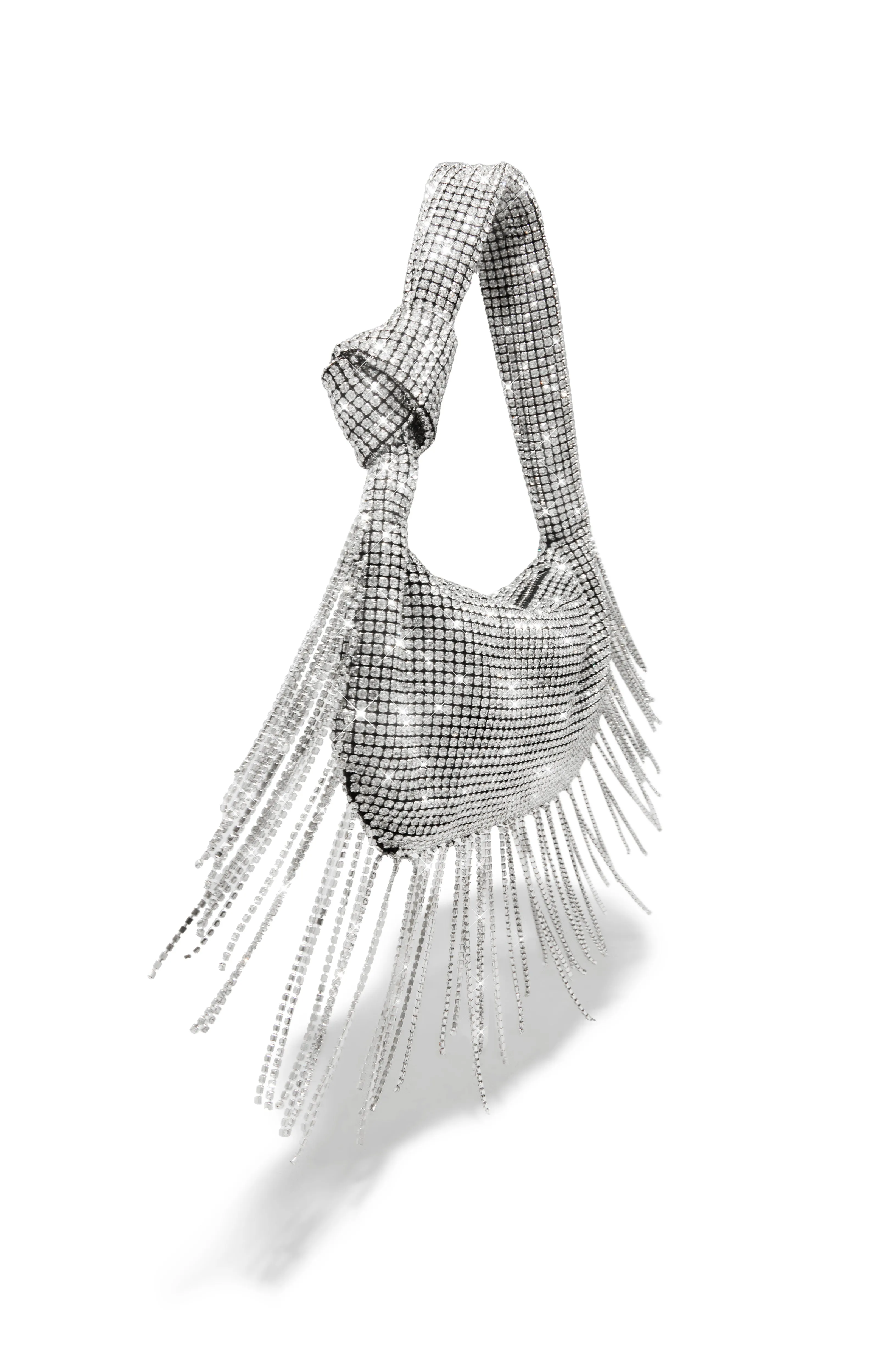 Ayara Embellished Handbag - Silver