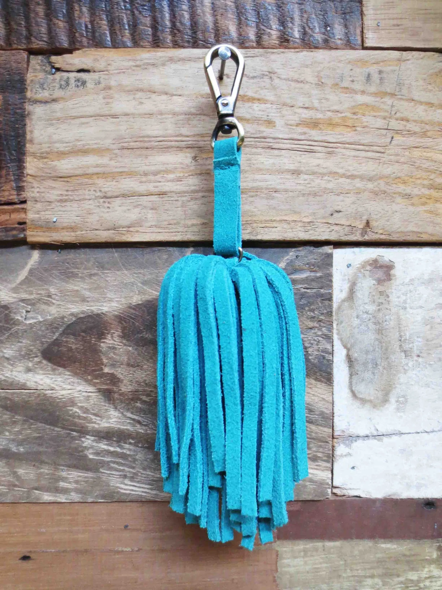 Bag Charm - Suede Fringe Ball