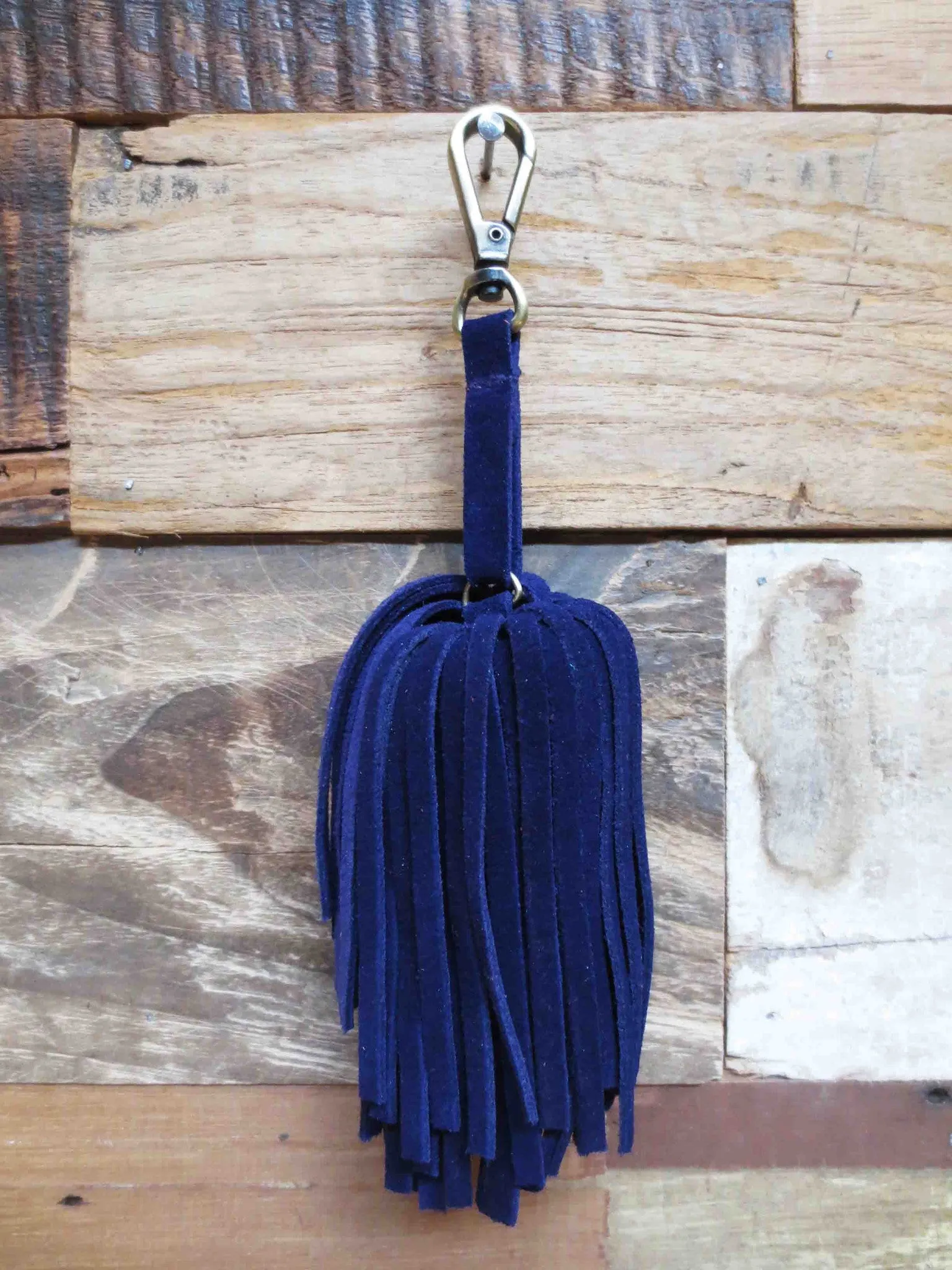 Bag Charm - Suede Fringe Ball