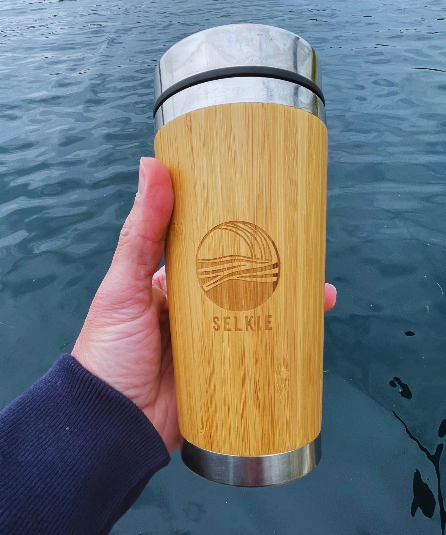 BAMBOO WAVE TRAVEL MUG