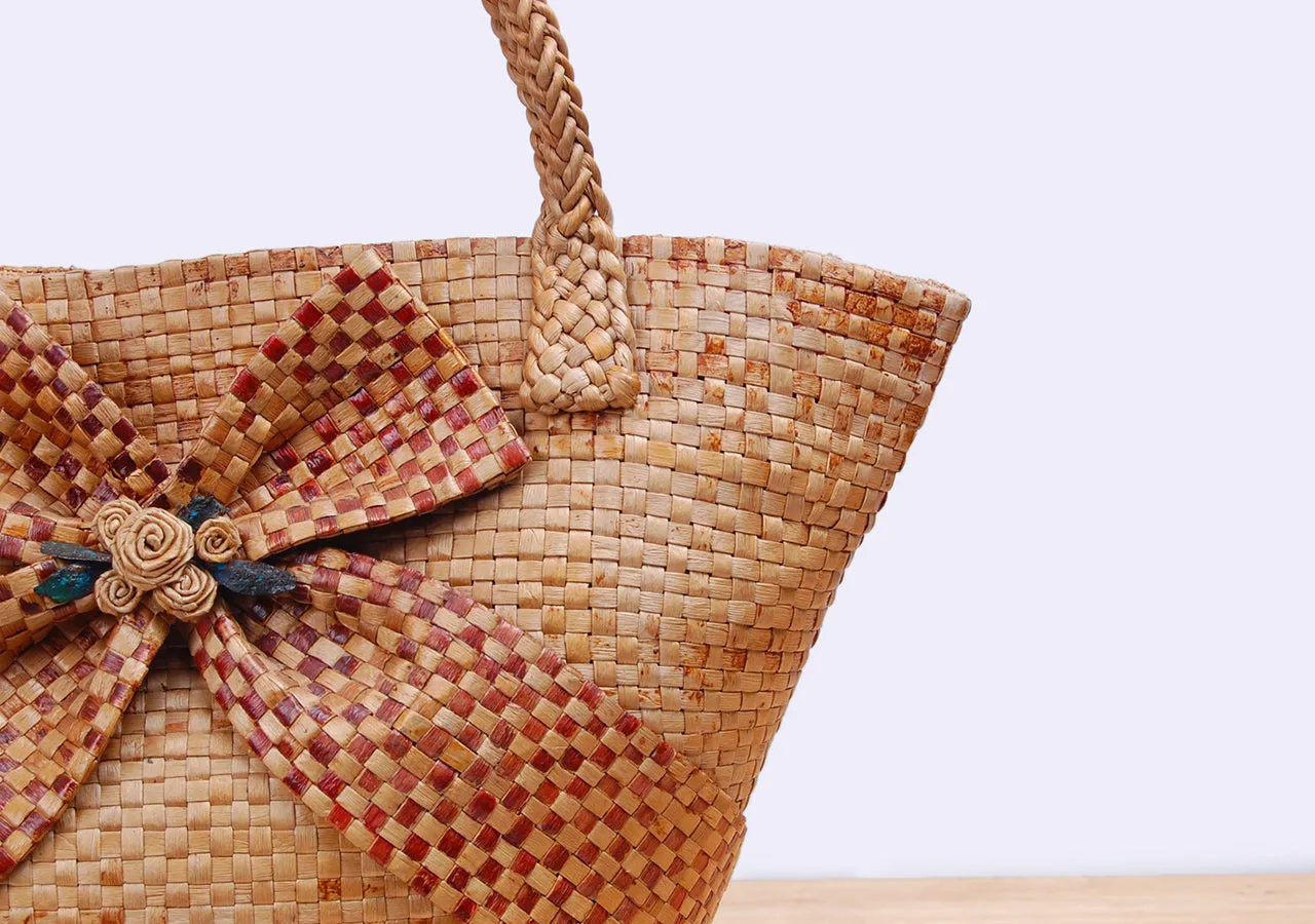 BangSai - Straw Ribbon Hand Bag