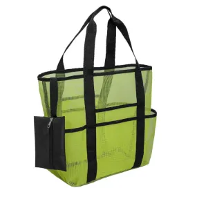 Beach Storage Bag Mesh Toiletry Cosmetic Bag (Green)