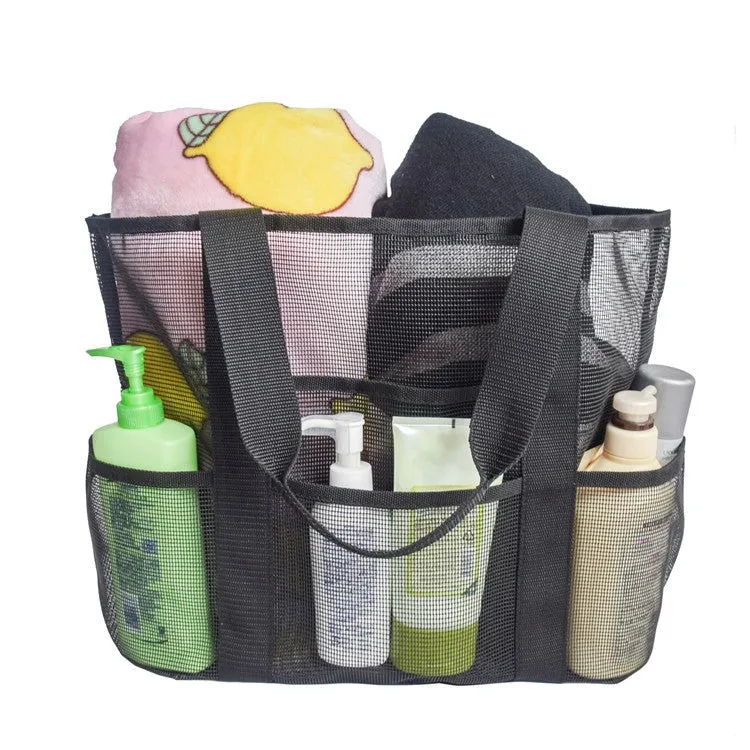 Beach Storage Bag Mesh Toiletry Cosmetic Bag (Green)