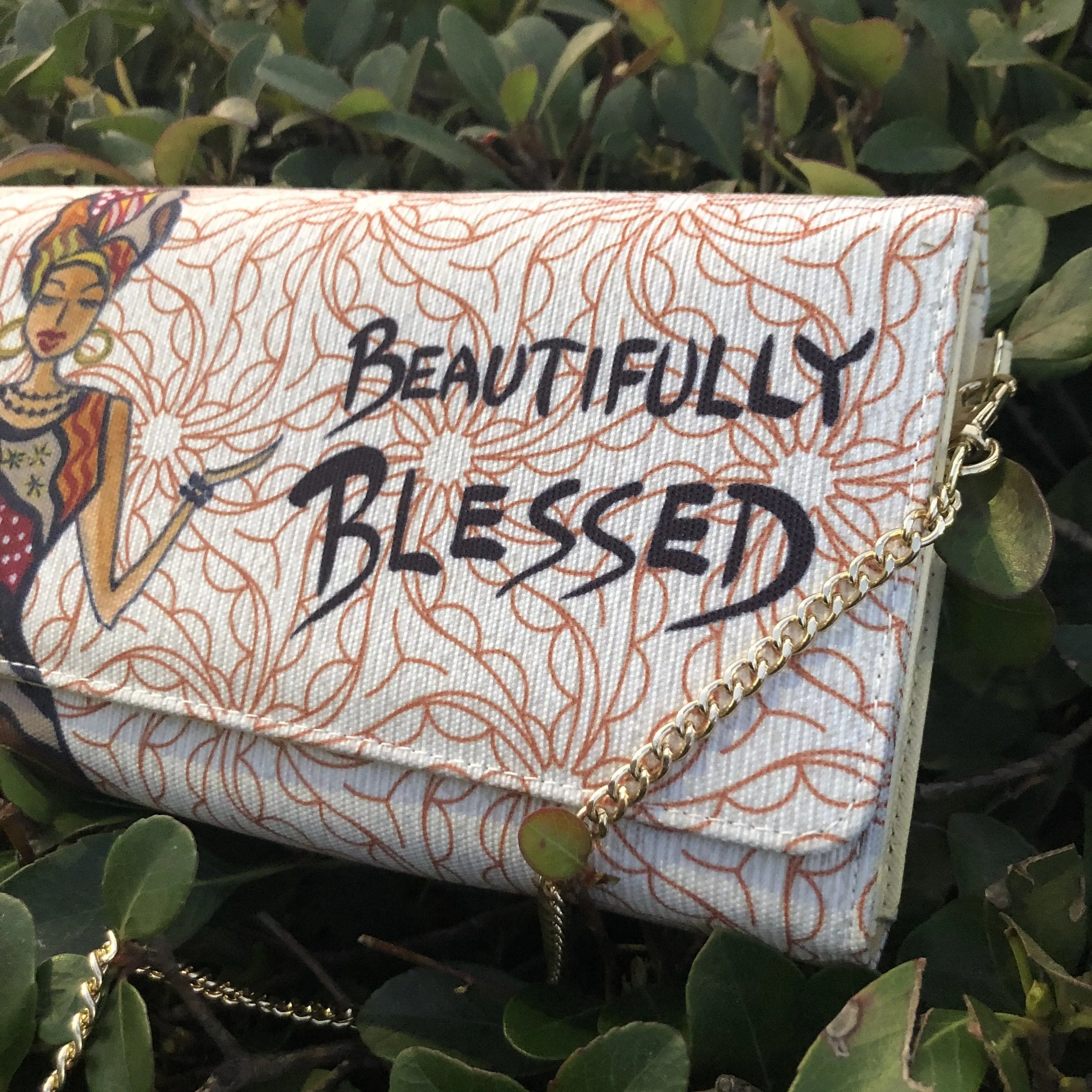 Beautifully Blessed Canvas Clutch