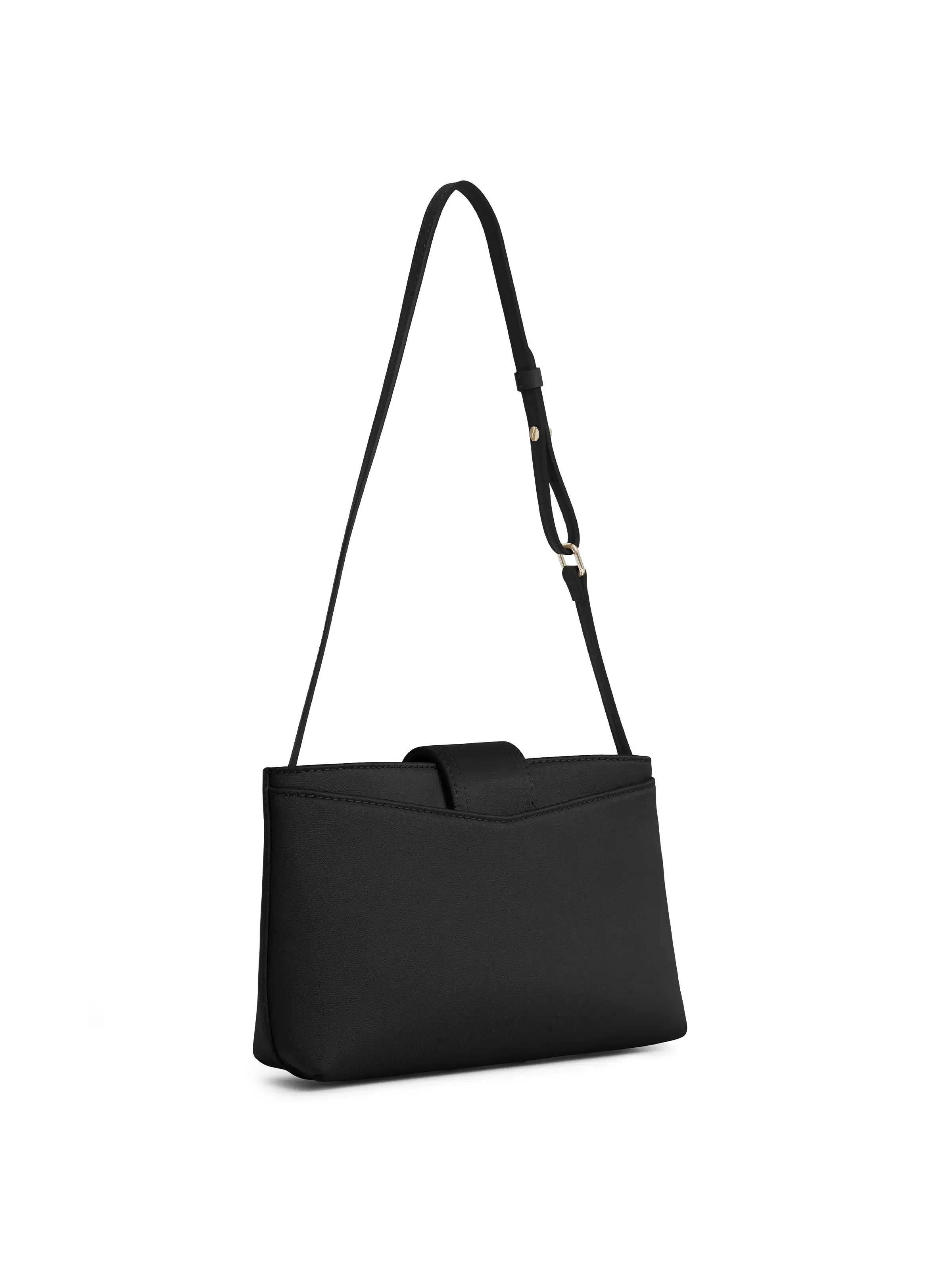 Belmont Shoulder Bag - Black Satin