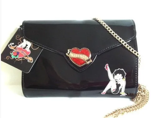 Betty Boop Black Heartbreaker clutch bag