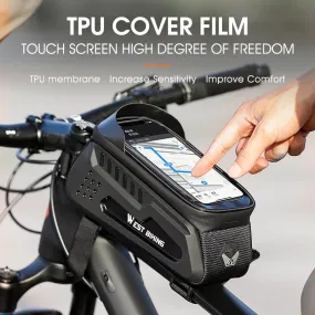 Bike Bag Waterproof Frame Front Top Tube Bicycle Bag 6-7.4" Phone Case Touchscreen Bag MTB Road Cycling Accessories