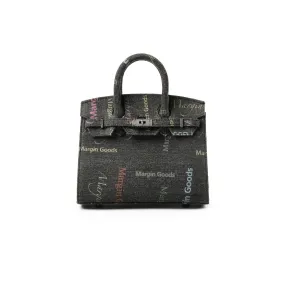 Black Coded Print Lounge Bag Small