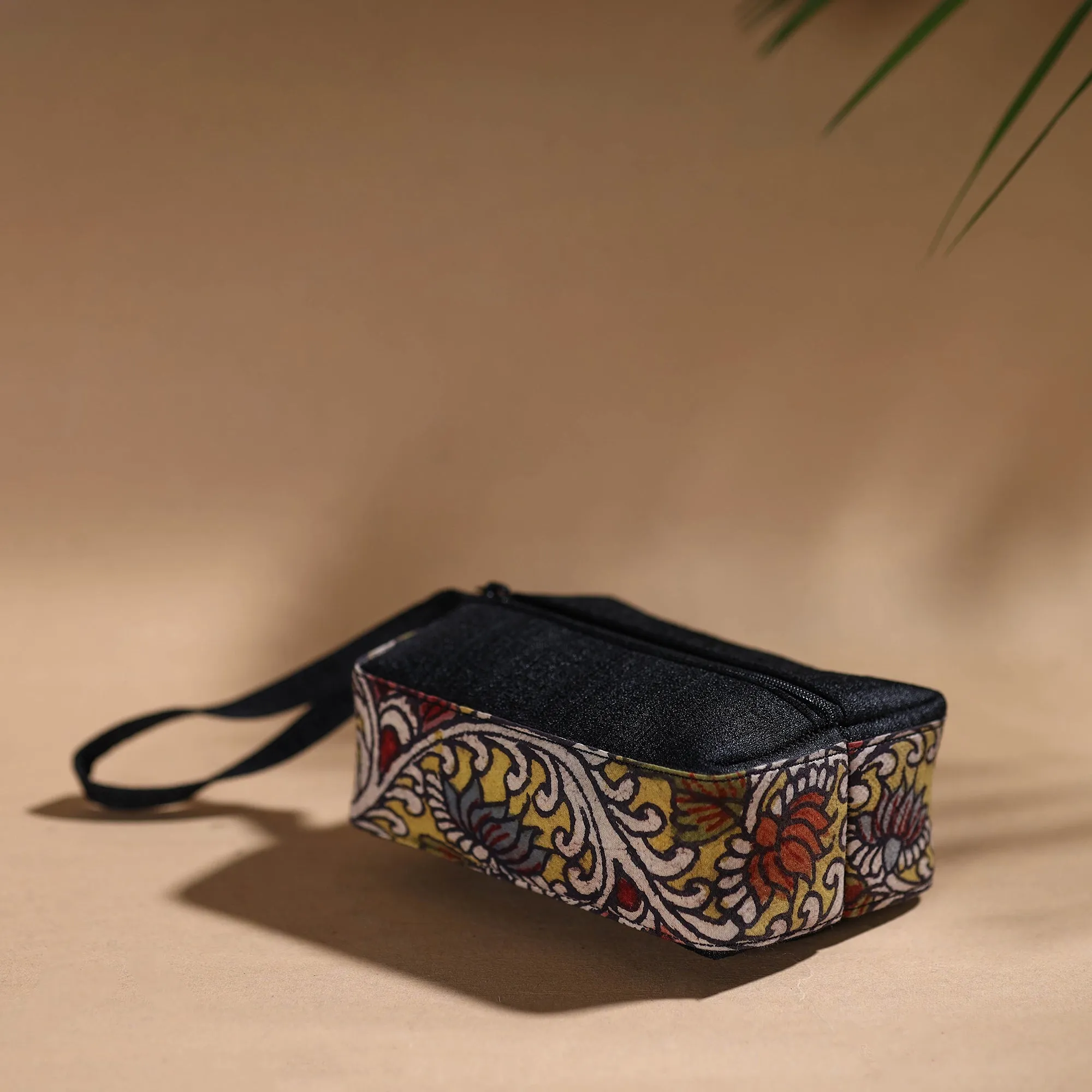 Black - Handpainted Kalamkari Multipurpose Cosmetic/Toiletry Bag 44