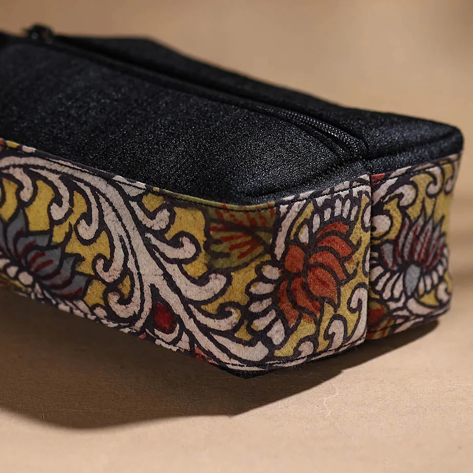 Black - Handpainted Kalamkari Multipurpose Cosmetic/Toiletry Bag 44