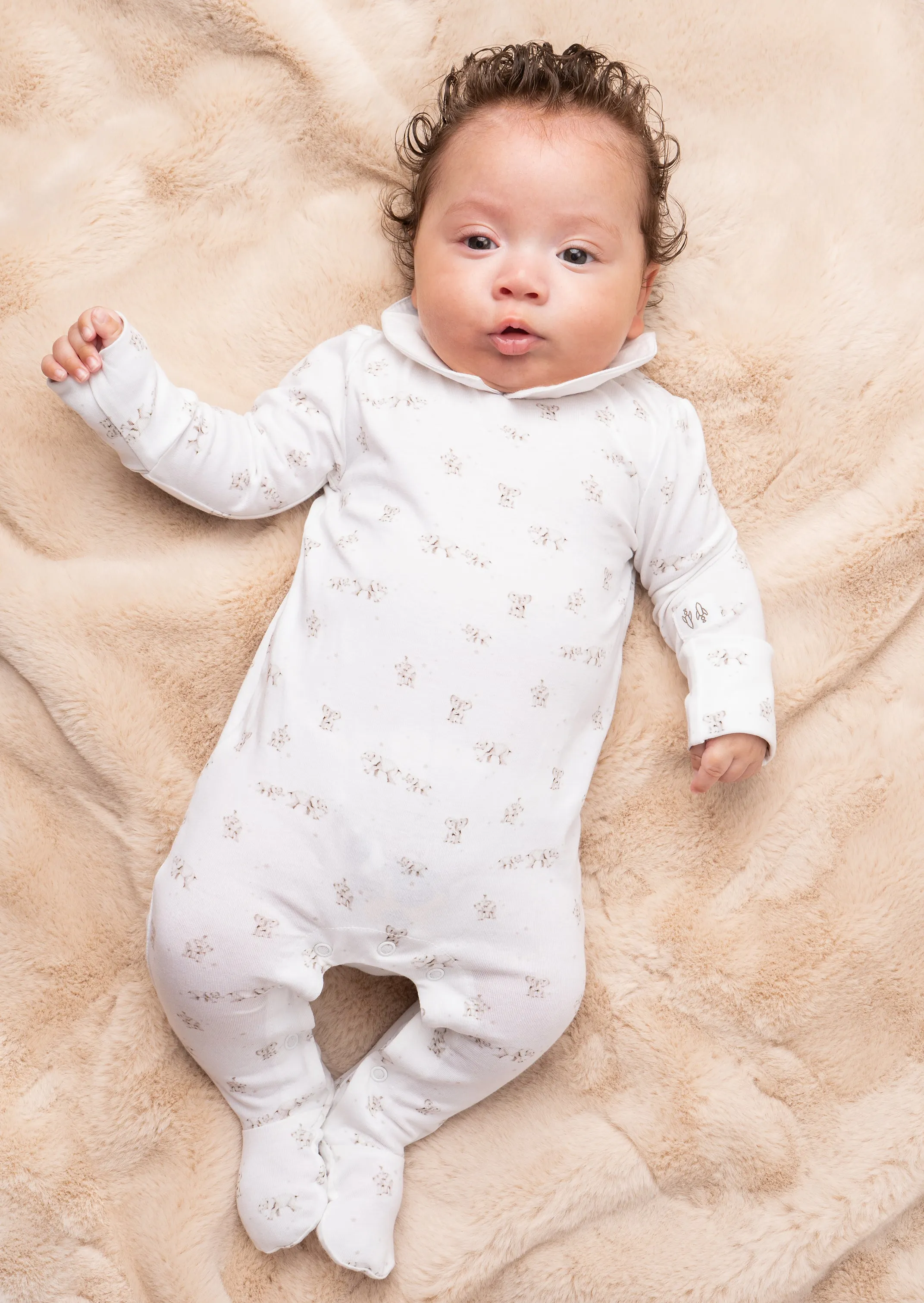 Bodie White Organic Cotton Babygrow Set