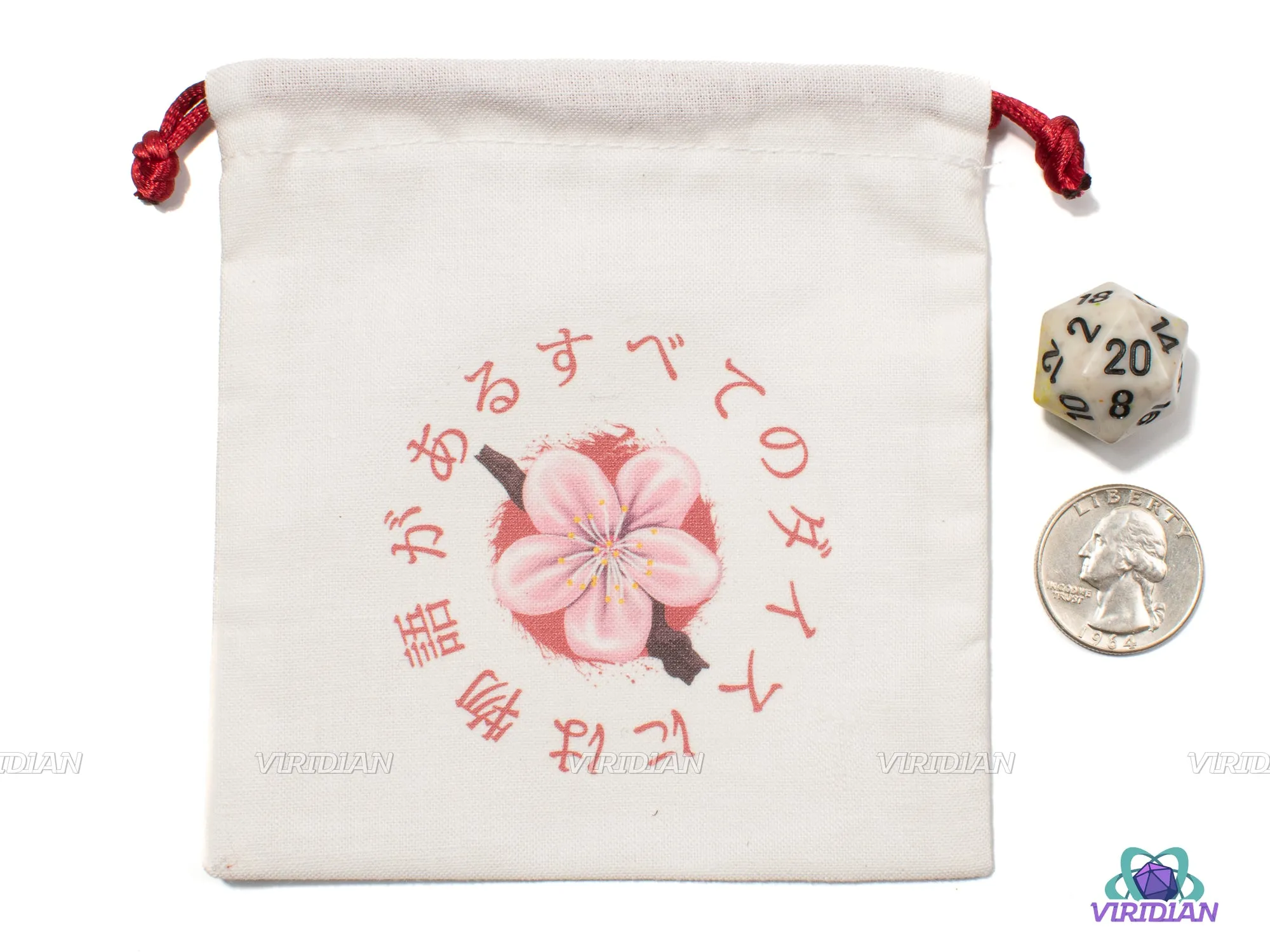 Breath of Spring | Cherry Blossom Dice Bag | Q Workshop