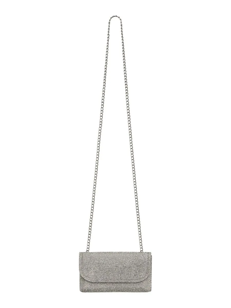 Britney Diamante Crossbody Bag (Silver)