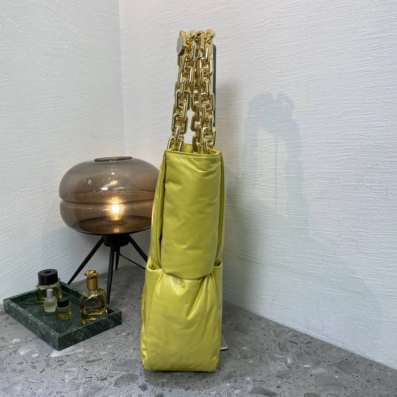 BV Handle Bag Yellow, For Women, Bags 15.8in/40cm