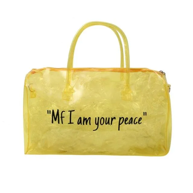 Candy Color Transparent Letter Bag