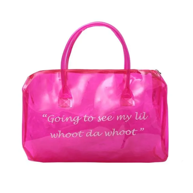 Candy Color Transparent Letter Bag