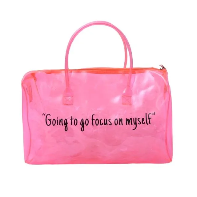 Candy Color Transparent Letter Bag