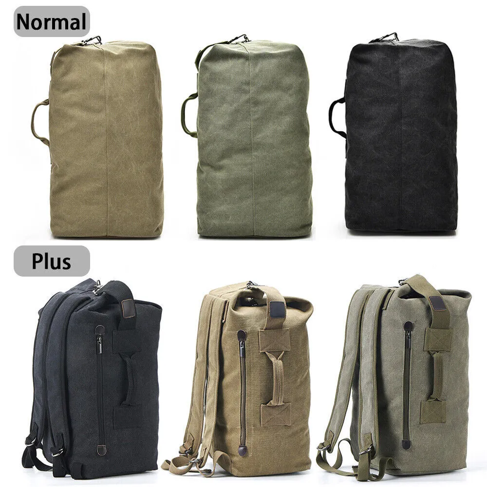 Canvas Rucksack Hiking Travel Duffle Bag