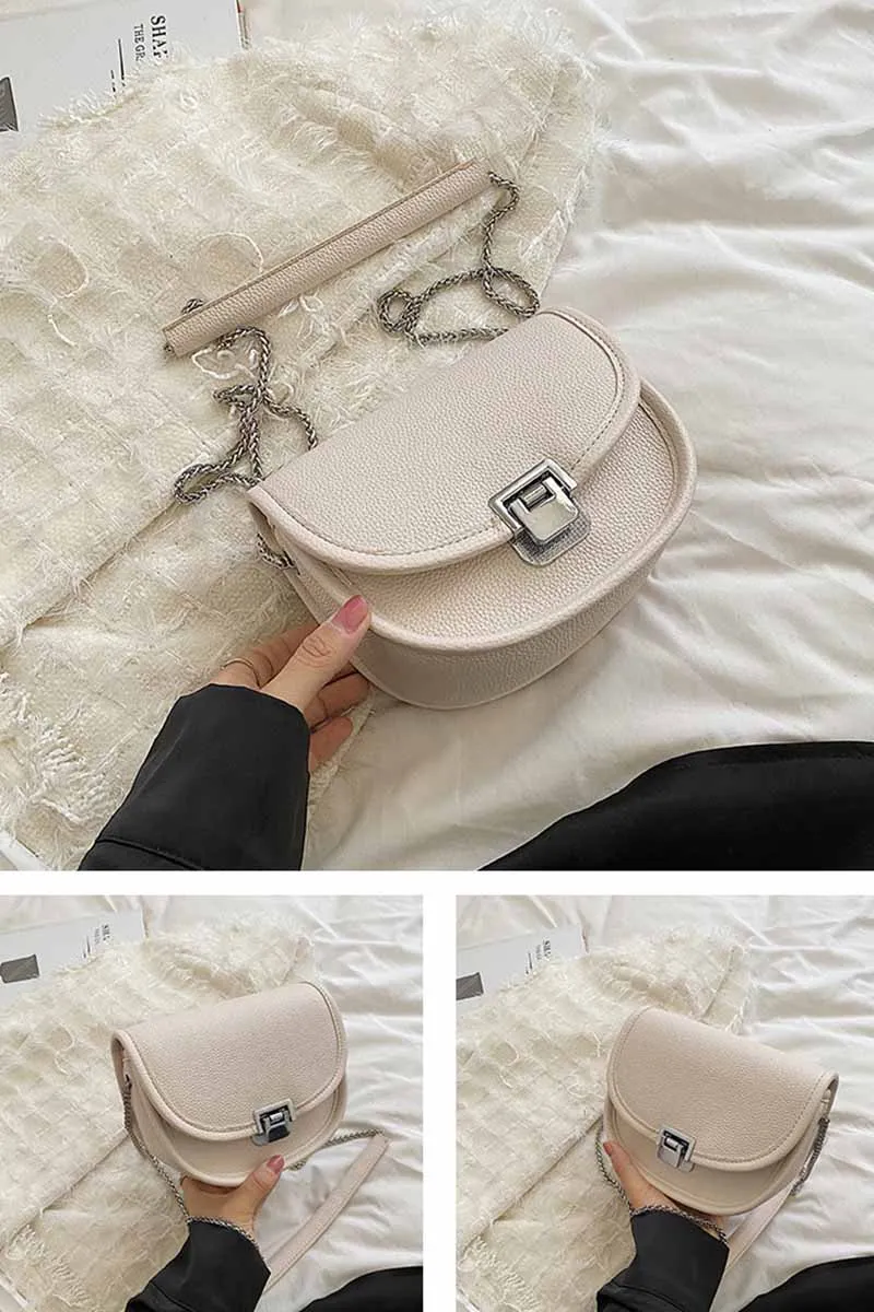 CASUAL COLOR CONTRAST SMALL SQUARE BAG