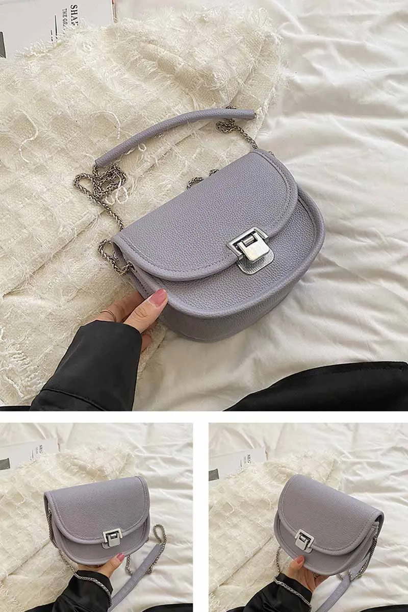 CASUAL COLOR CONTRAST SMALL SQUARE BAG