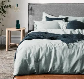 Chambray Fringe Quilt Cover Range Mineral