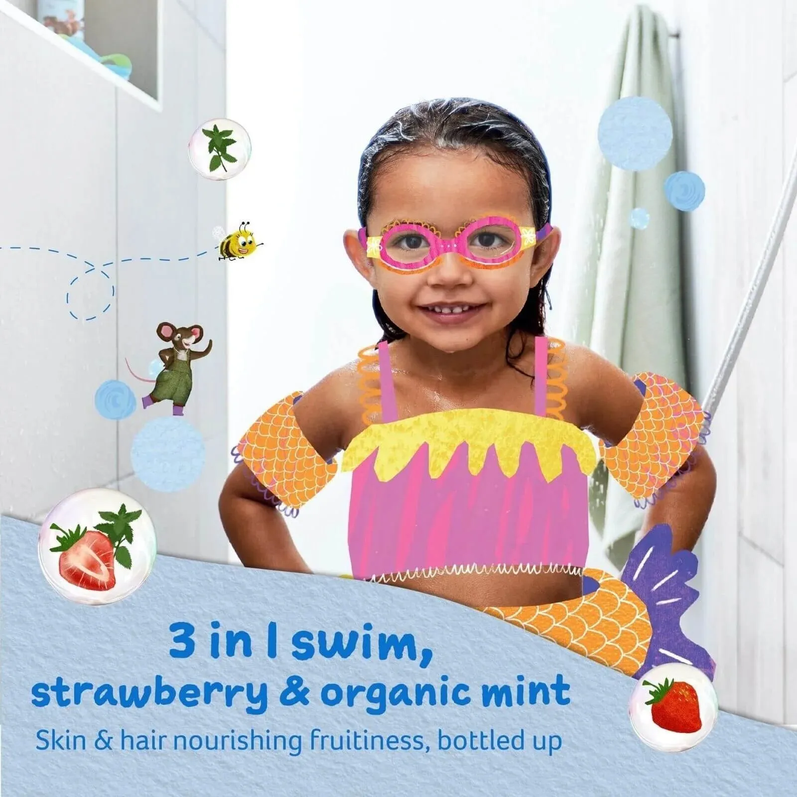 Childs Farm 3-in-1 Swim Strawberry & Organic Mint 250ml