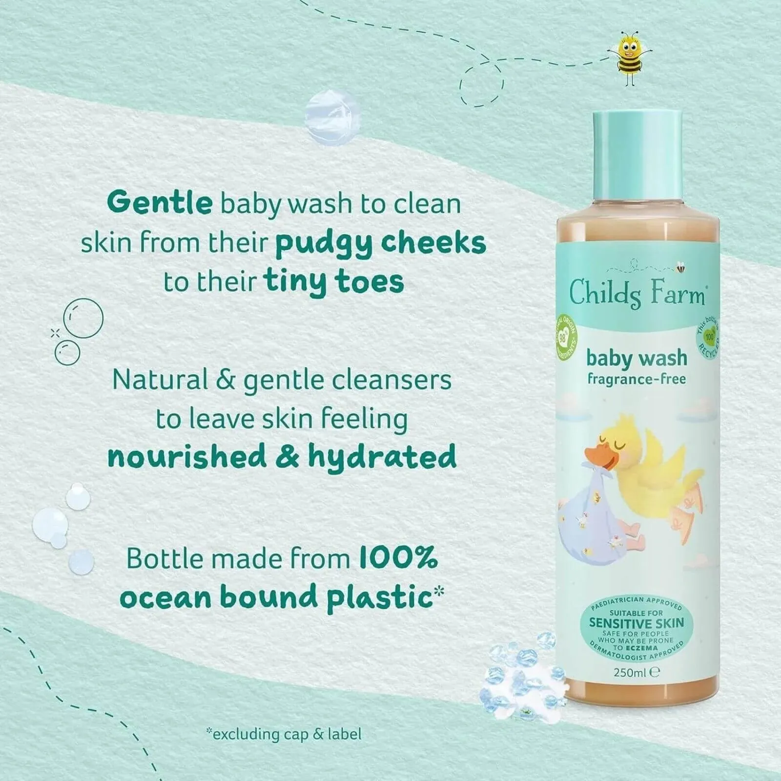 Childs Farm Baby Wash Fragnance-Free 250ml