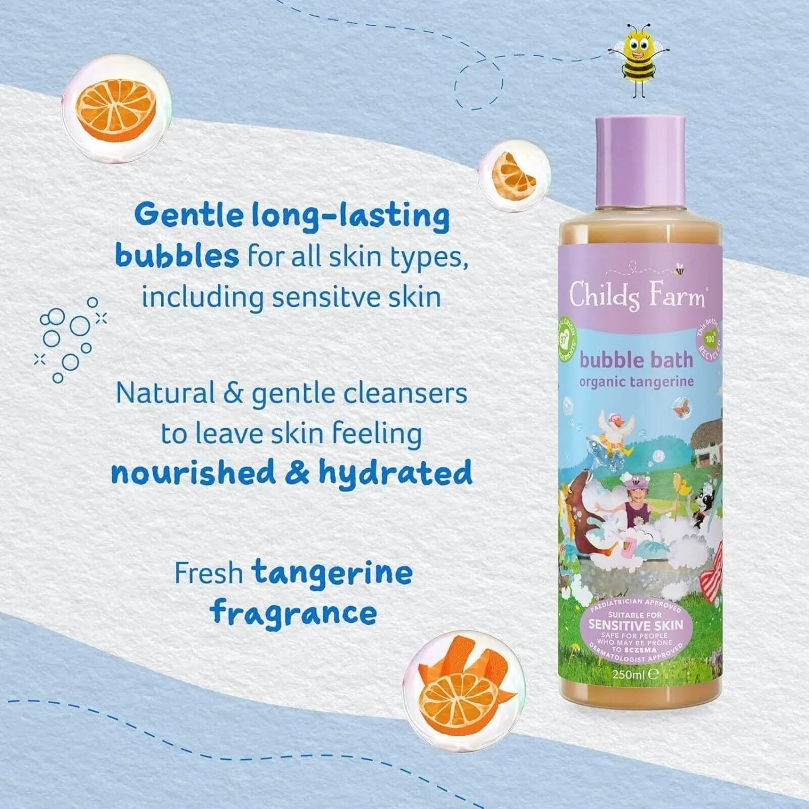 Childs Farm Bubble Bath Organic Tangerine 250ml