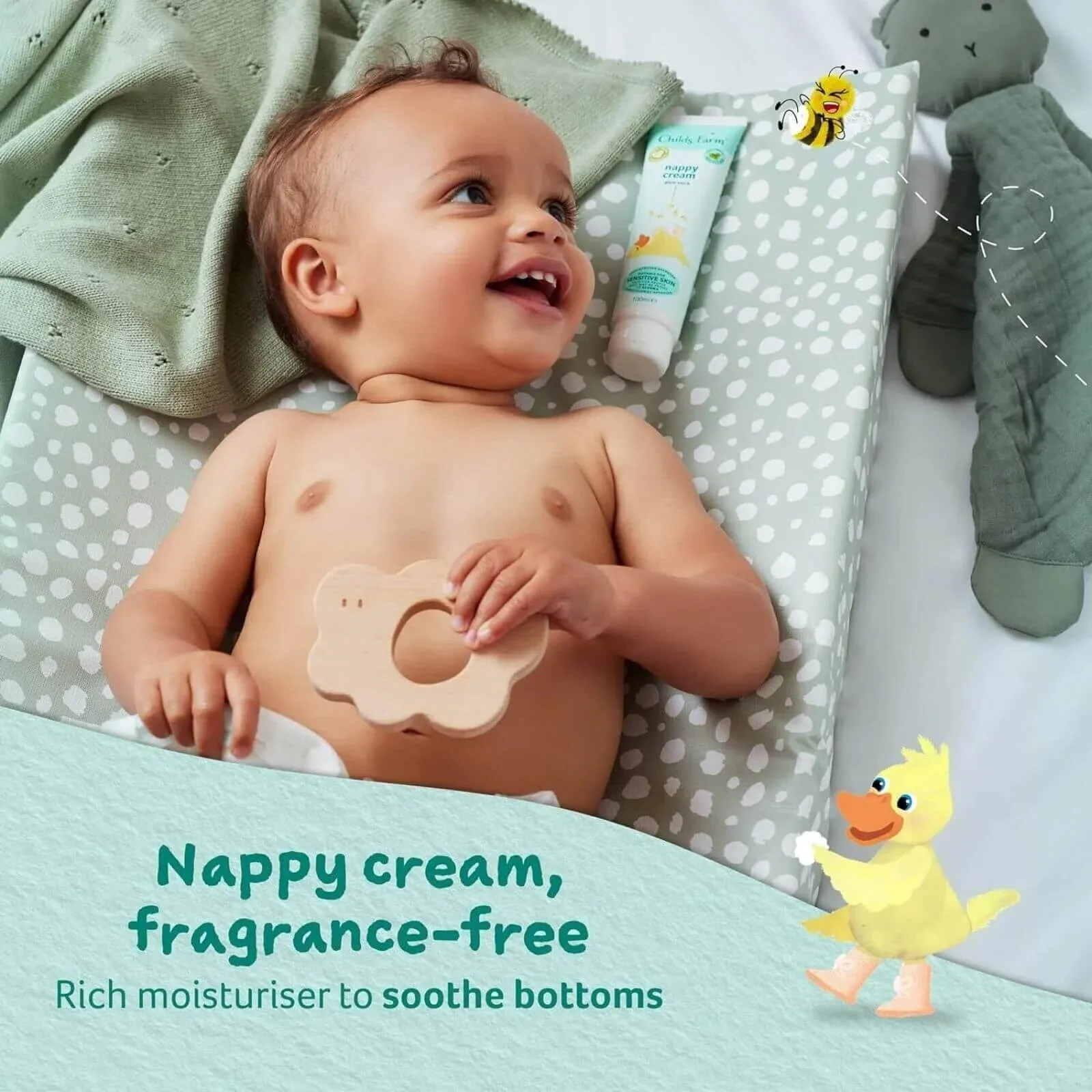 Childs Farm Fragrance-Free Nappy Cream for Babies 100ml