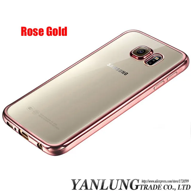 Coque Fundas Plating TPU Case for Samsung Galaxy S6 S7 Edge S8 Plus Note 5 S5 J7 J5 J3 A3 A5 A7 2016 2017 Soft TPU Caso Cover