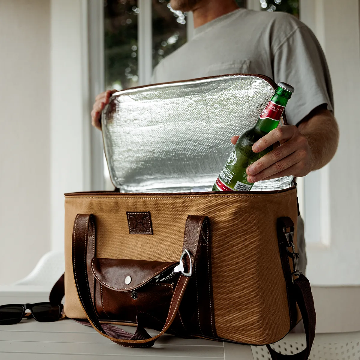 Corporate Caddy Cooler Canvas & Leather