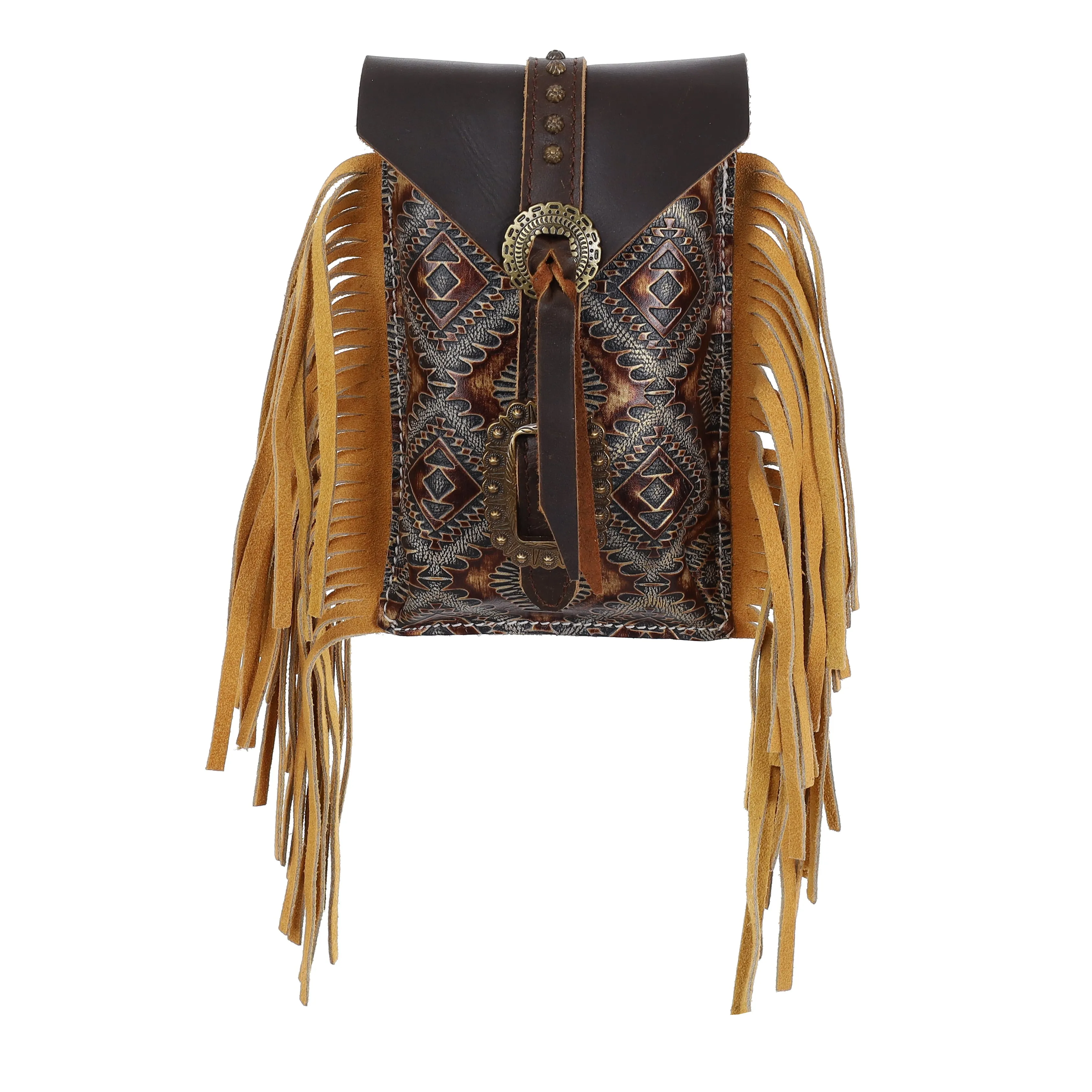 Cowboy Carving Rear Cinch Bag