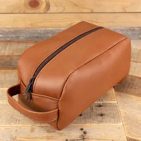 Cowhide Brown Cosmetic Bag