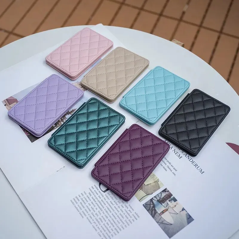 Cute Card Bag Can Be Pasted On The Mobile Phone Case Little Fragrance Macaron Color Card Bag With Buckle