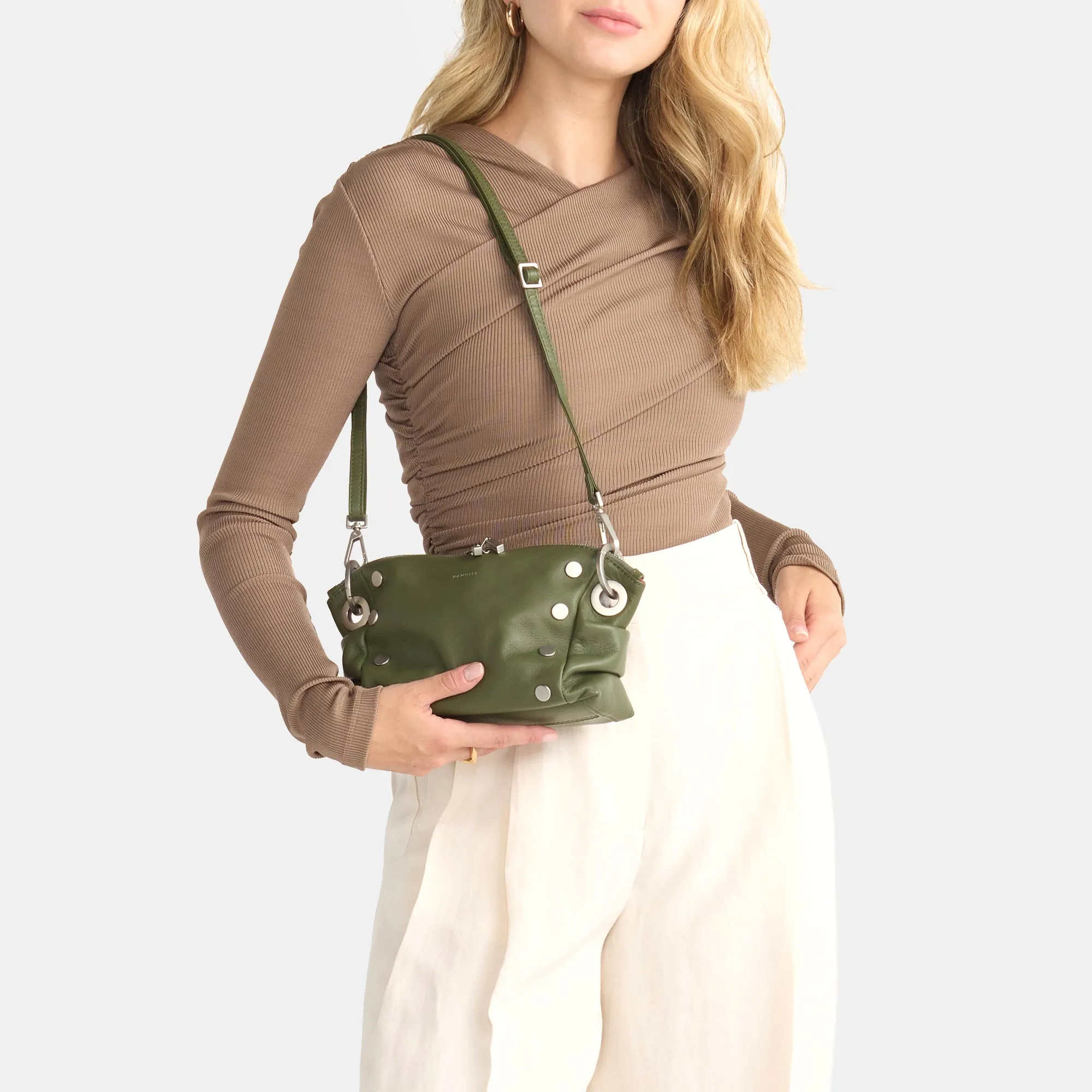 Daniel Crossbody Clutch | Landscape Green/Brushed Silver | Sml